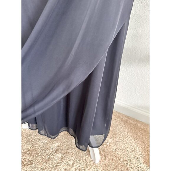 X by Xscape Women Floor Length Navy Blue Evening Gown US 4 Whimsygoth 90s Y2K - Picture 9 of 16